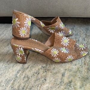 Coconuts by Matisse Brown Daisy Embroidered Mules